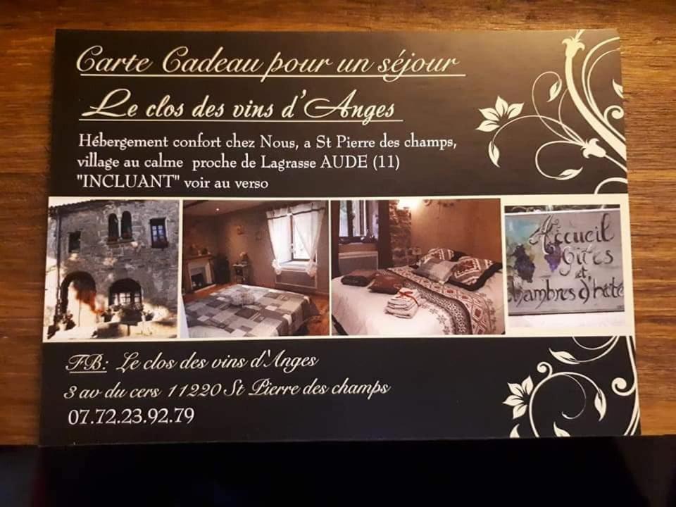 Saint-Pierre-des-Champs Chambre D'Hote Au Jardin Le Clos Des Vins D'Anges מראה חיצוני תמונה